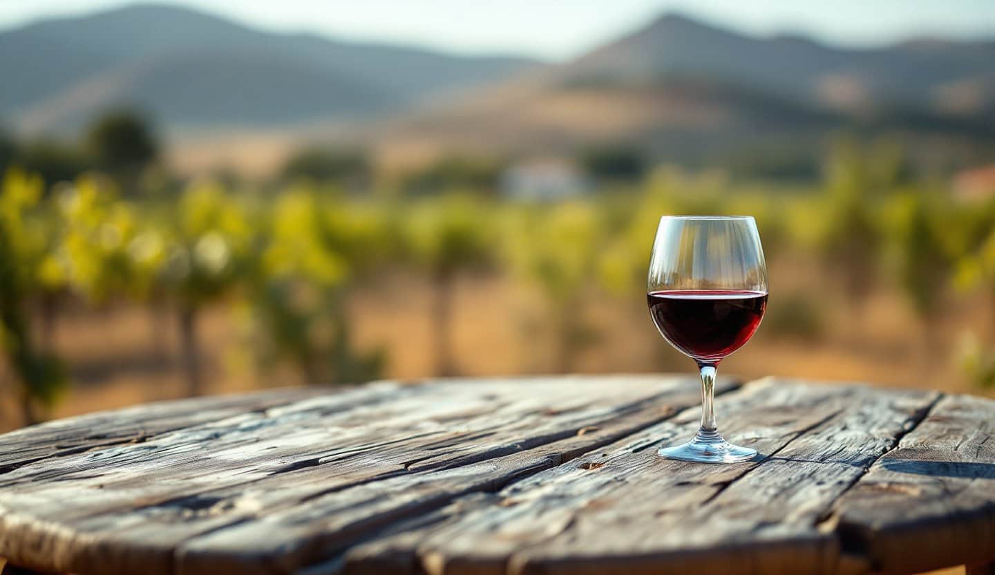 Vineyard landscape in the Paphos wine region of Cyprus