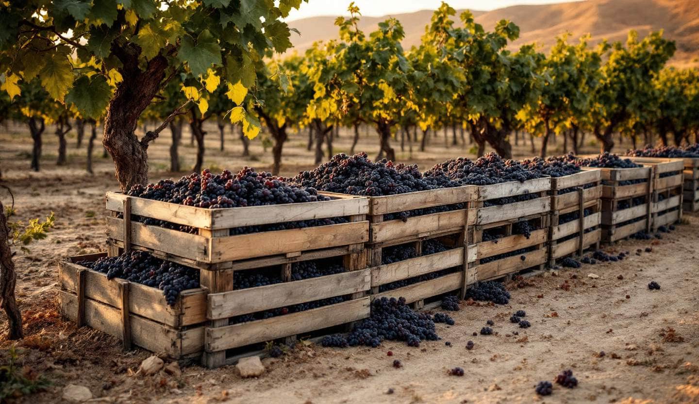 Vineyard landscape in the Paphos wine region of Cyprus