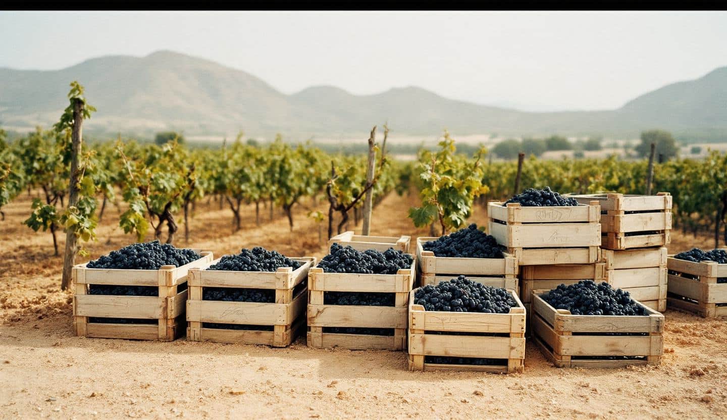 Vineyard landscape in the Limassol wine region of Cyprus
