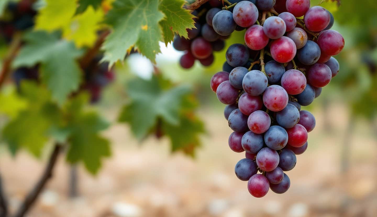 Vineyard landscape in the Larnaca wine region of Cyprus