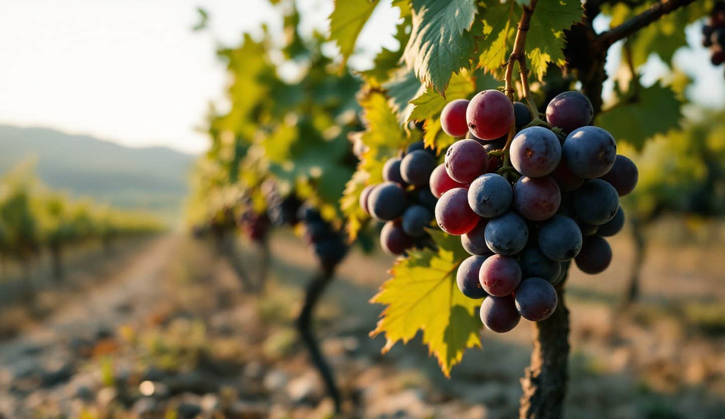 Vineyard landscape in the Paphos wine region of Cyprus