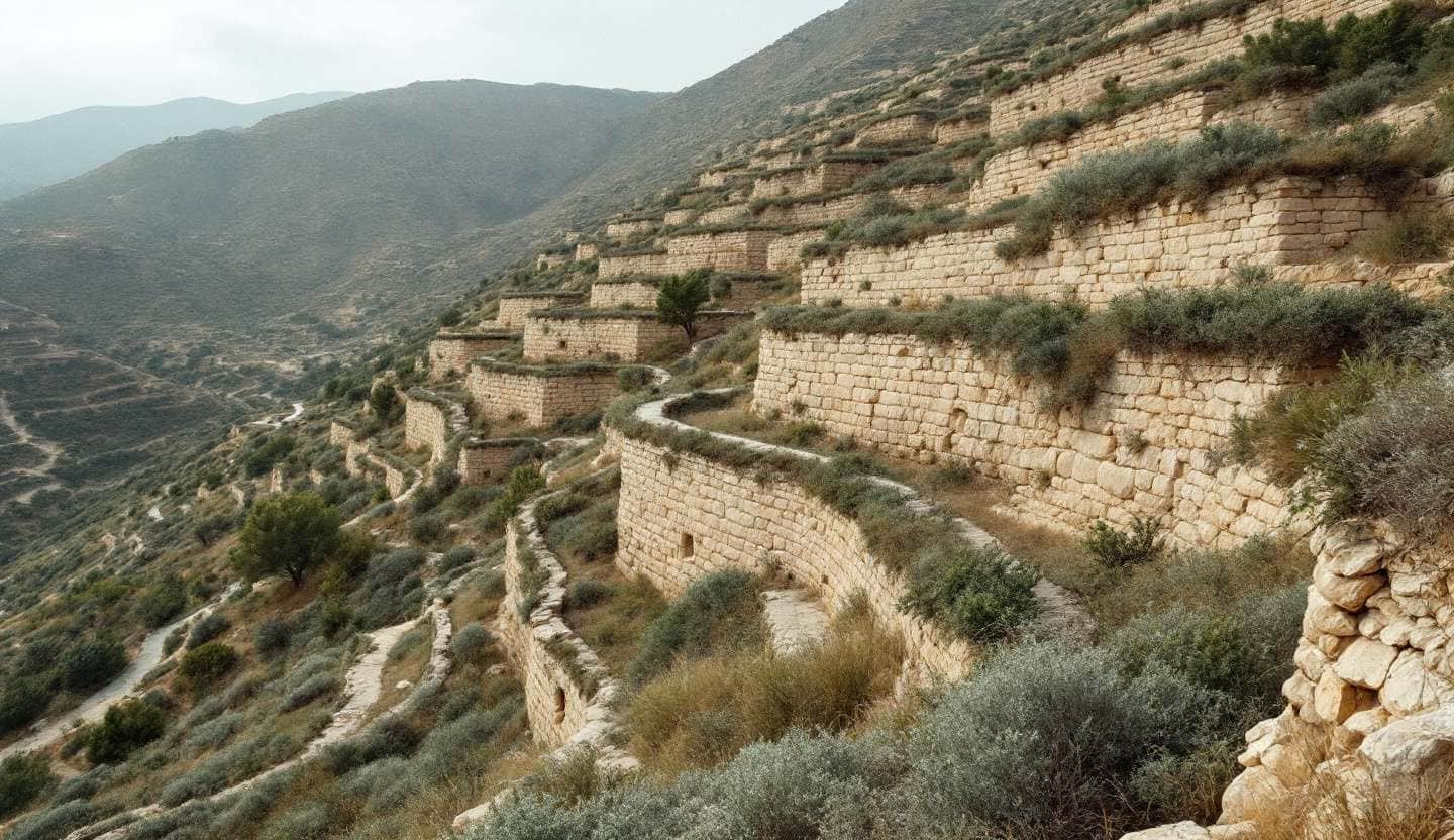 Vineyard landscape in the Nicosia wine region of Cyprus