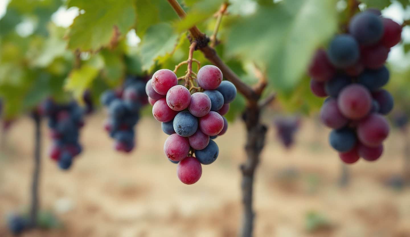 Vineyard landscape in the Nicosia wine region of Cyprus