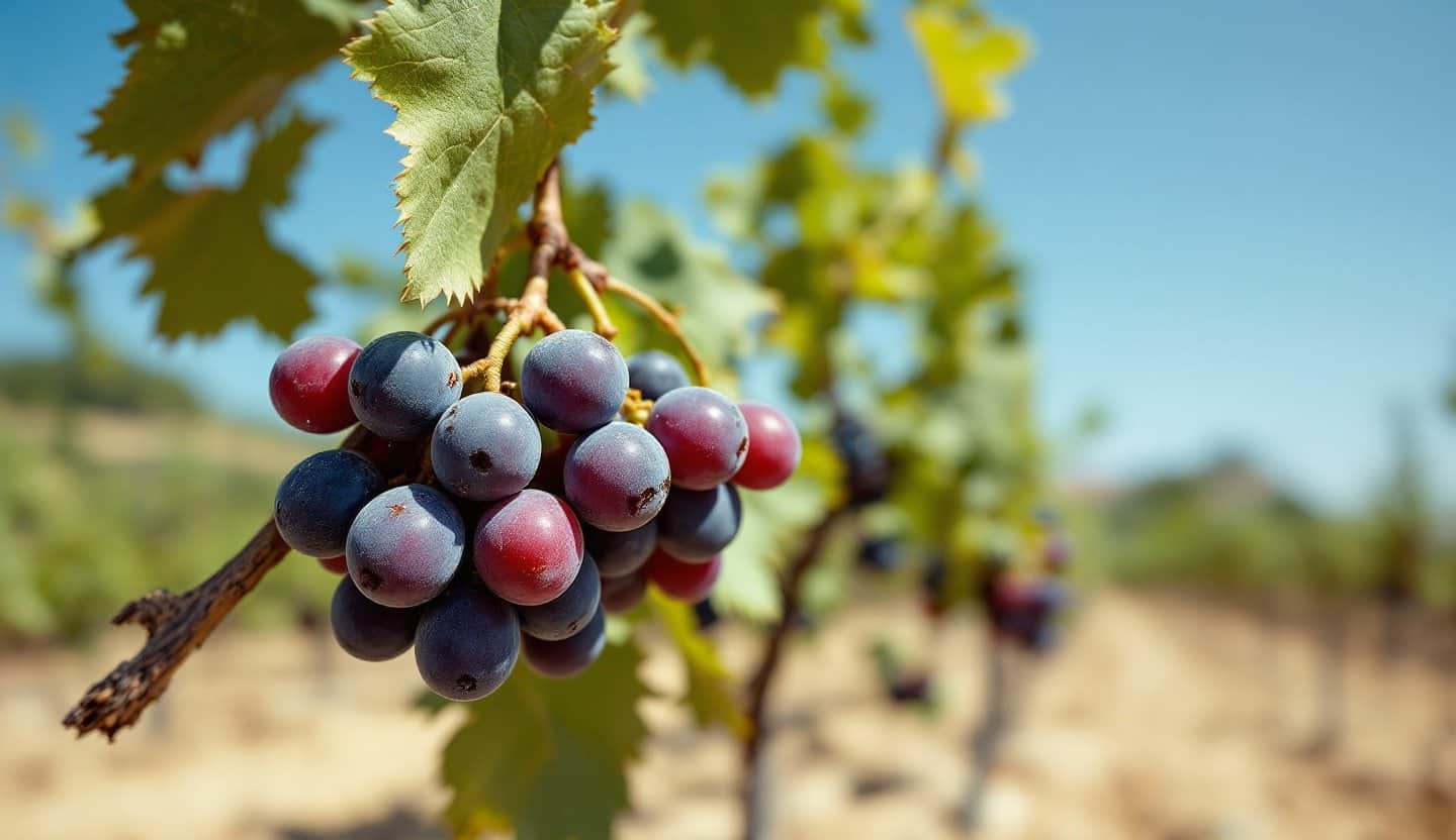 Vineyard landscape in the Nicosia wine region of Cyprus