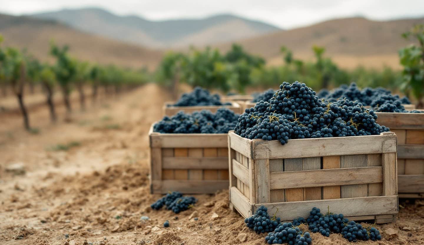 Vineyard landscape in the Paphos wine region of Cyprus