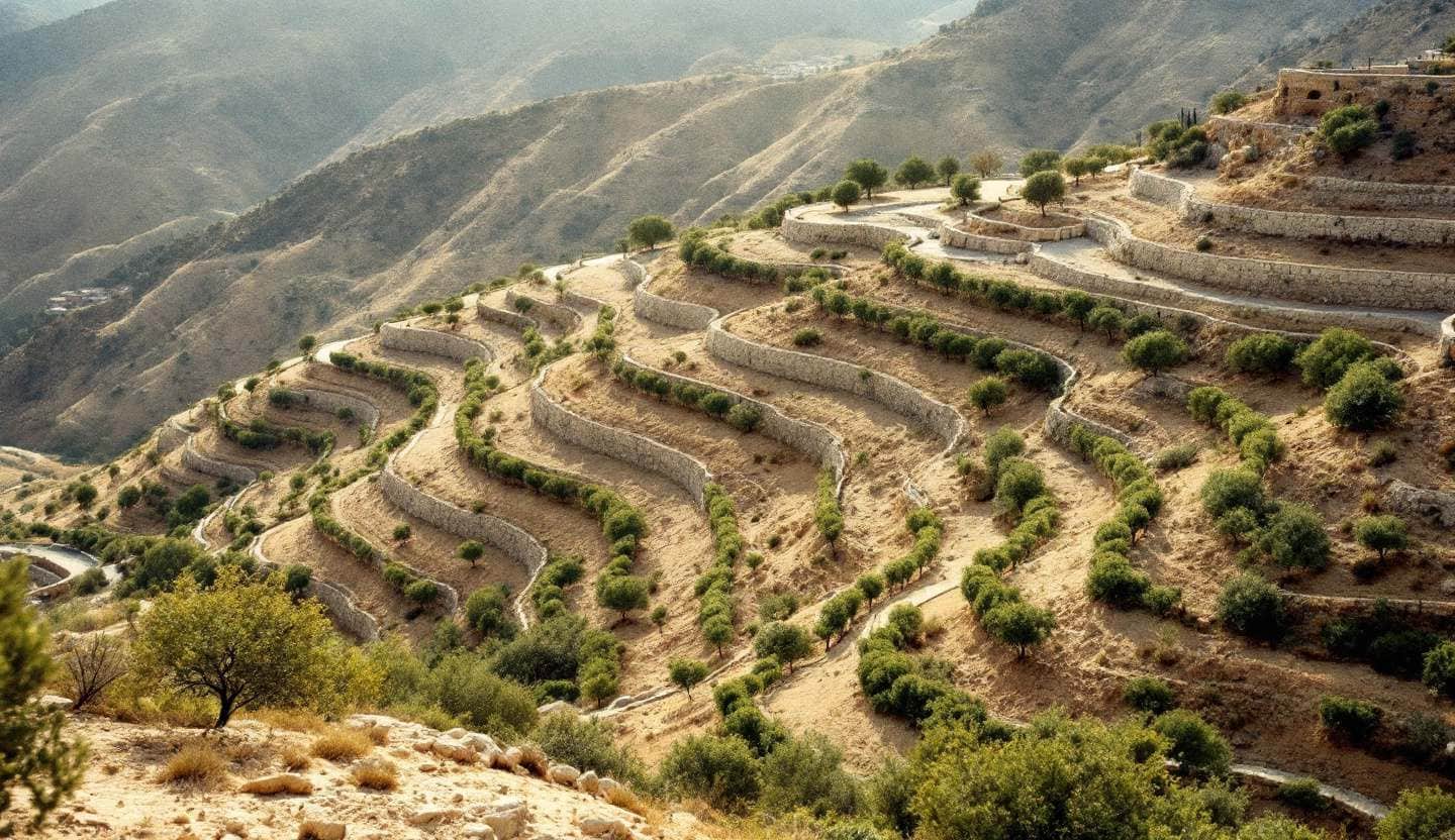 Vineyard landscape in the Limassol wine region of Cyprus