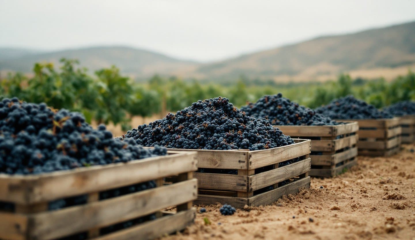 Vineyard landscape in the Limassol wine region of Cyprus