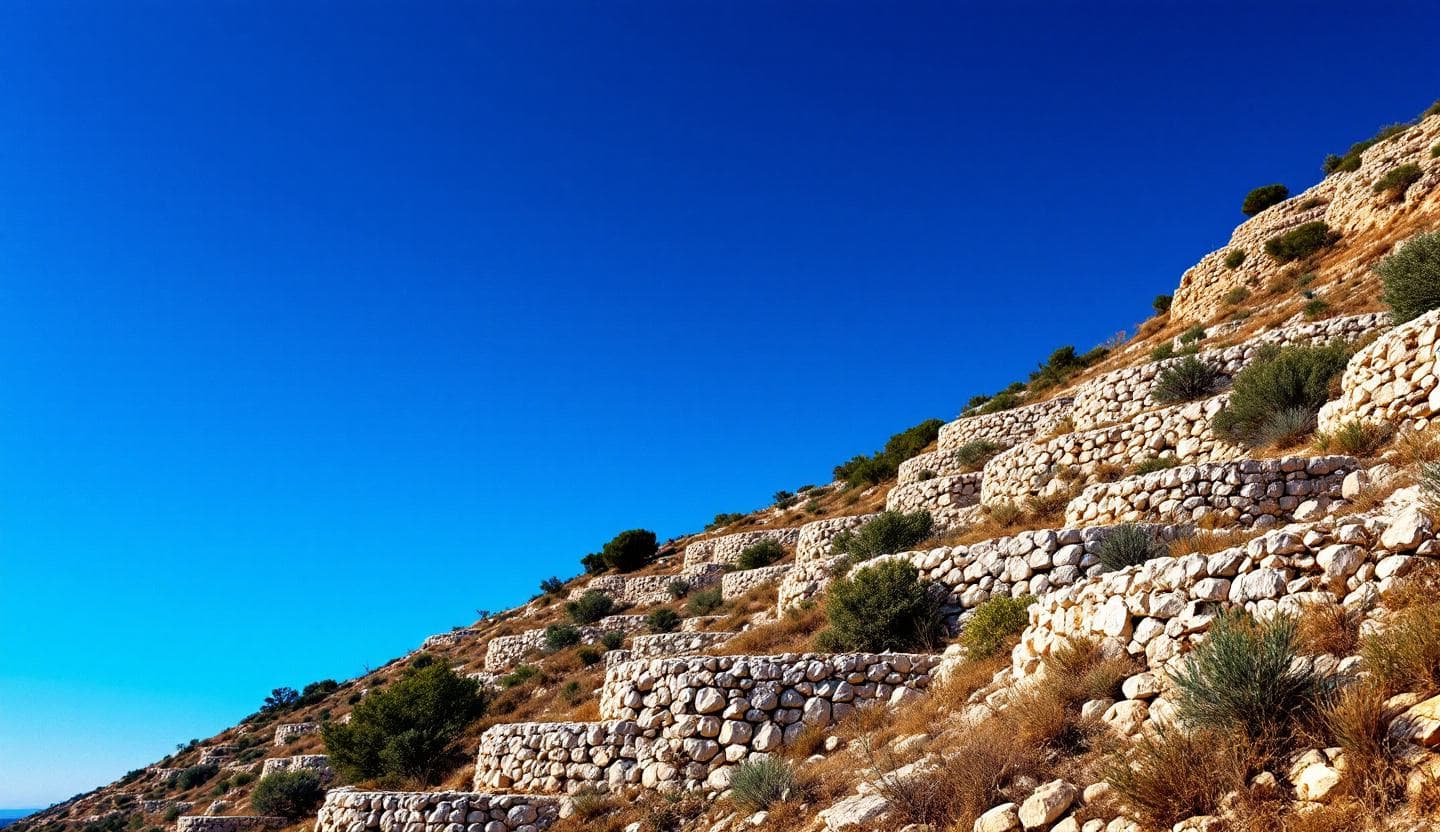 Vineyard landscape in the Limassol wine region of Cyprus