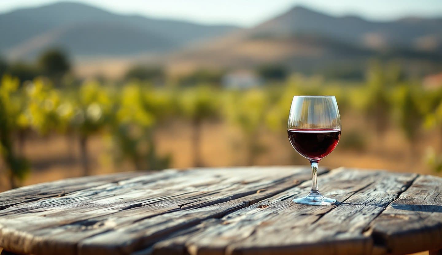 Vineyard landscape in the Paphos wine region of Cyprus