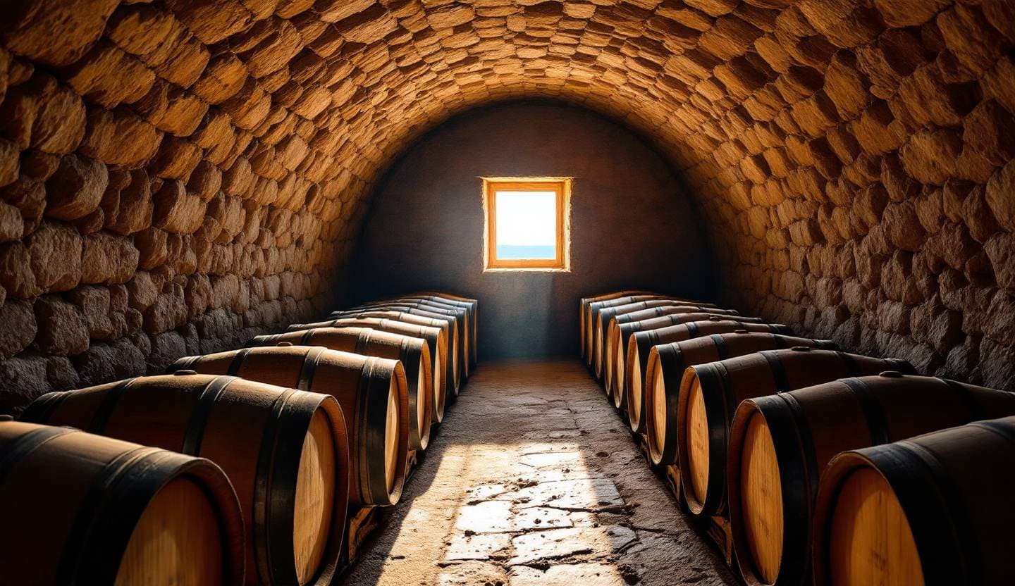Vineyard landscape in the Paphos wine region of Cyprus