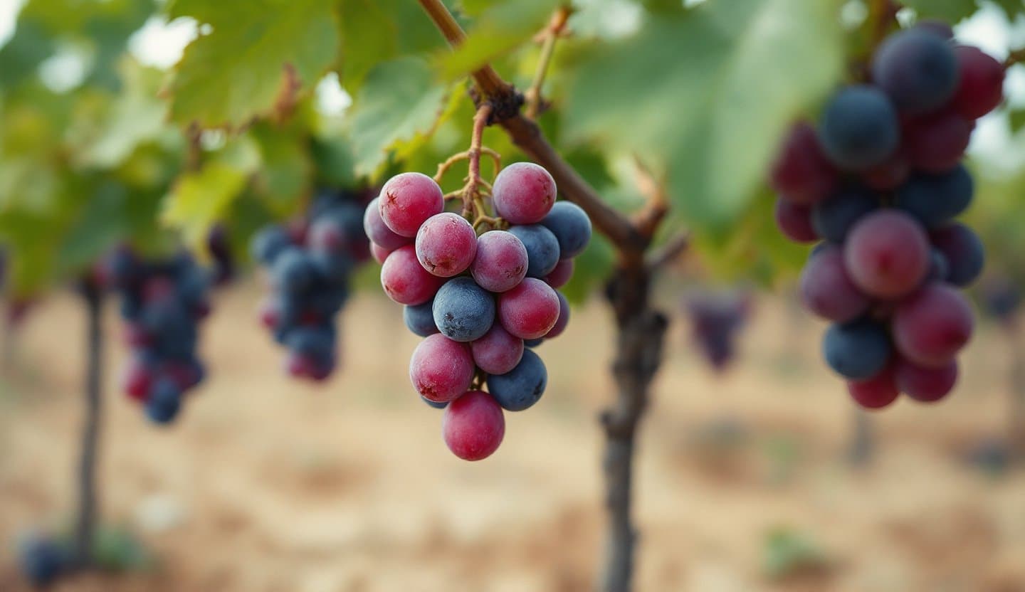 Vineyard landscape in the Nikosia wine region of Cyprus