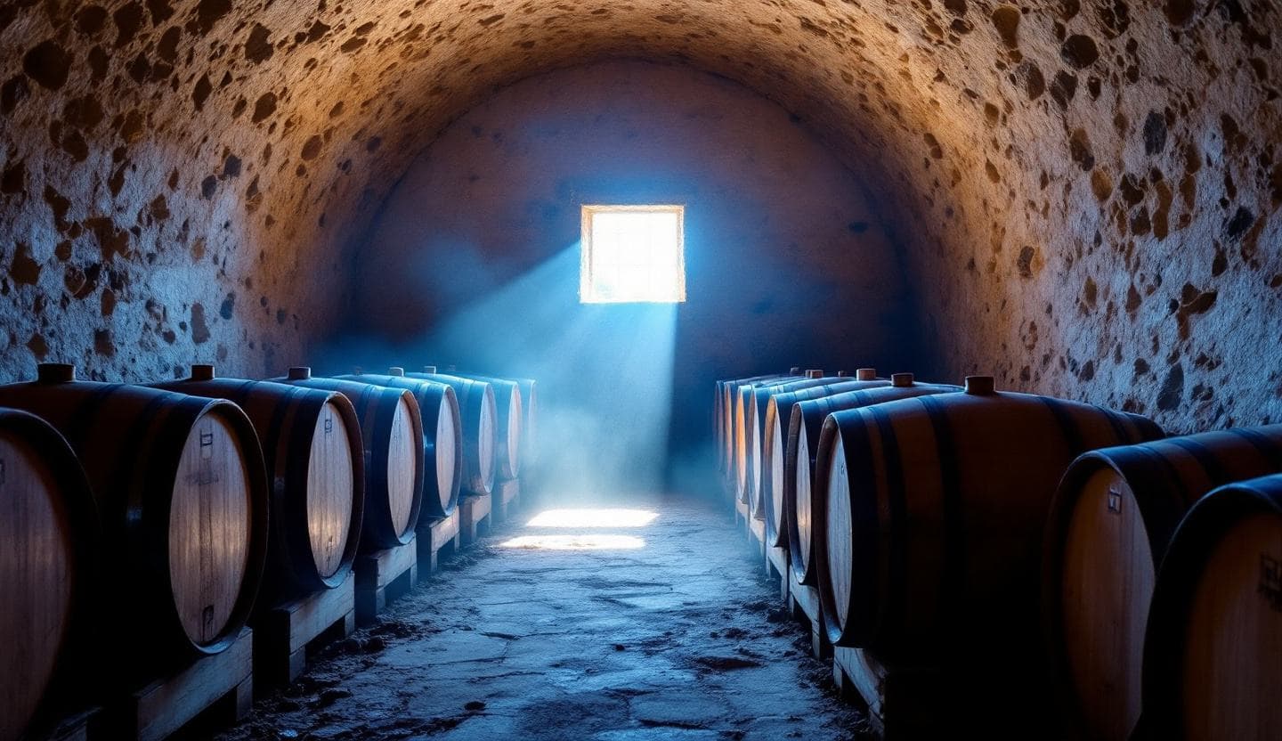 Vineyard landscape in the Larnaka wine region of Cyprus