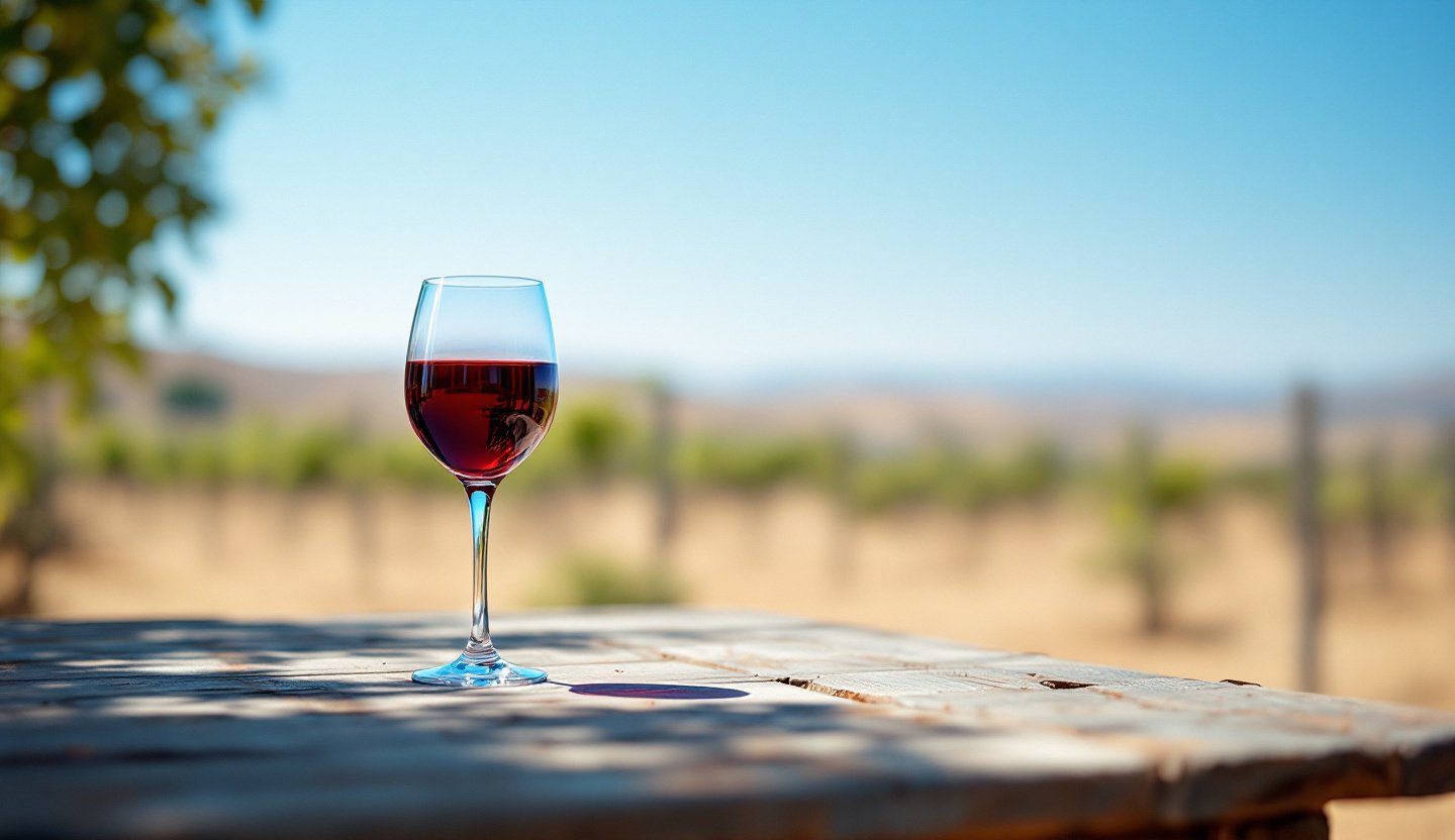 Vineyard landscape in the Limassol wine region of Cyprus