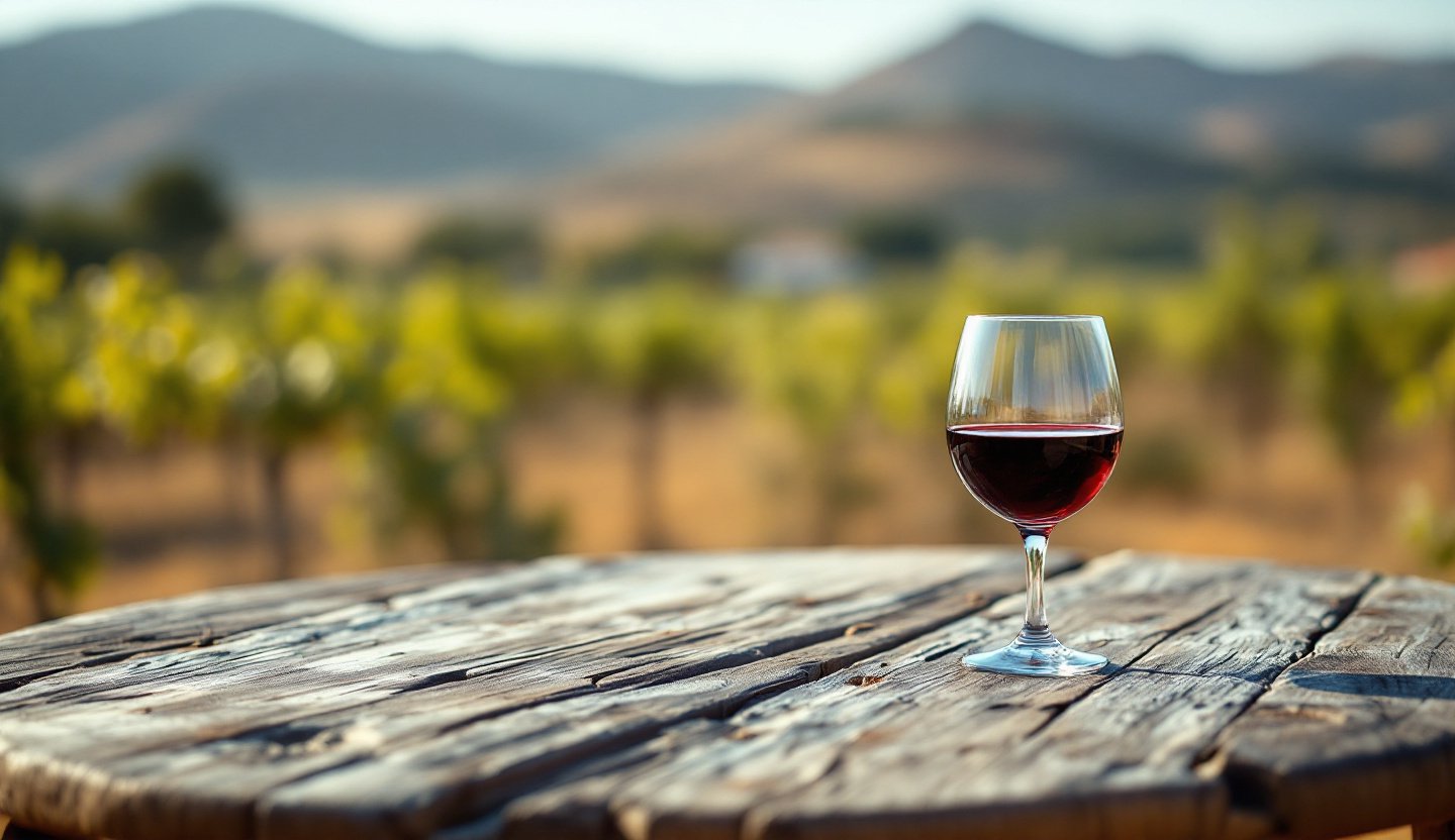 Vineyard landscape in the Paphos wine region of Cyprus