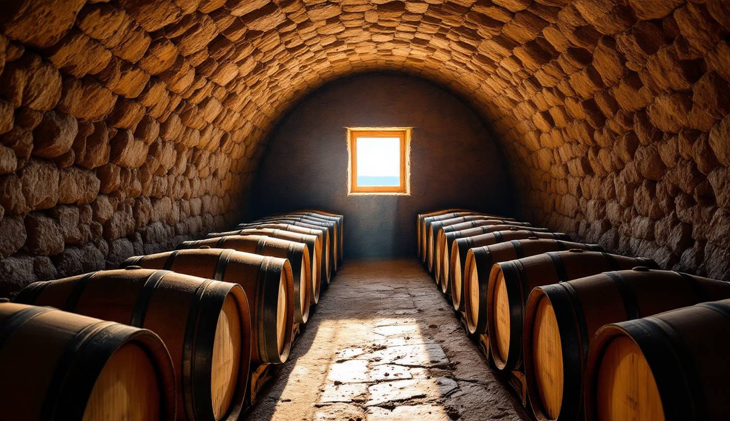 Vineyard landscape in the Paphos wine region of Cyprus