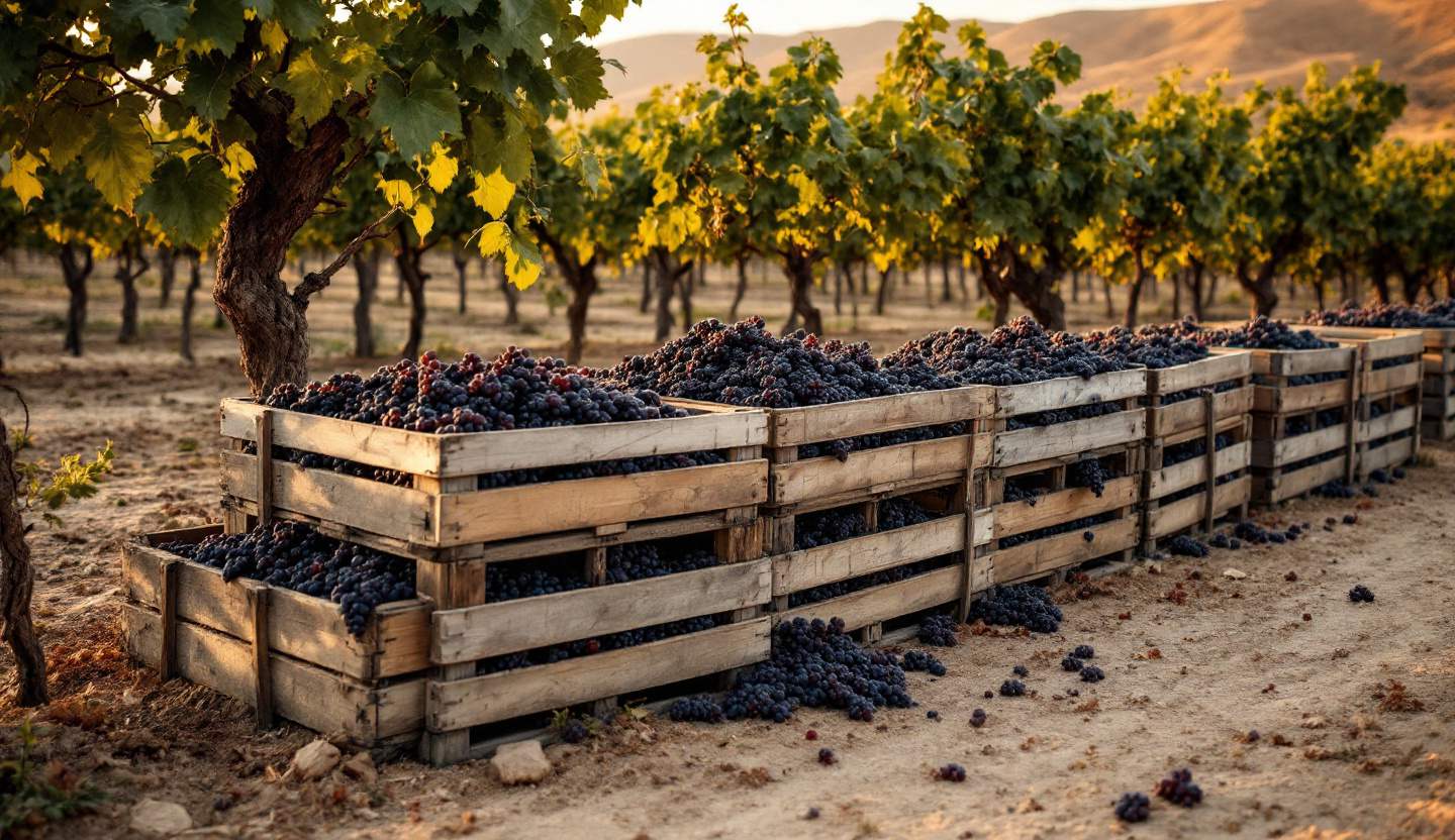 Vineyard landscape in the Paphos wine region of Cyprus