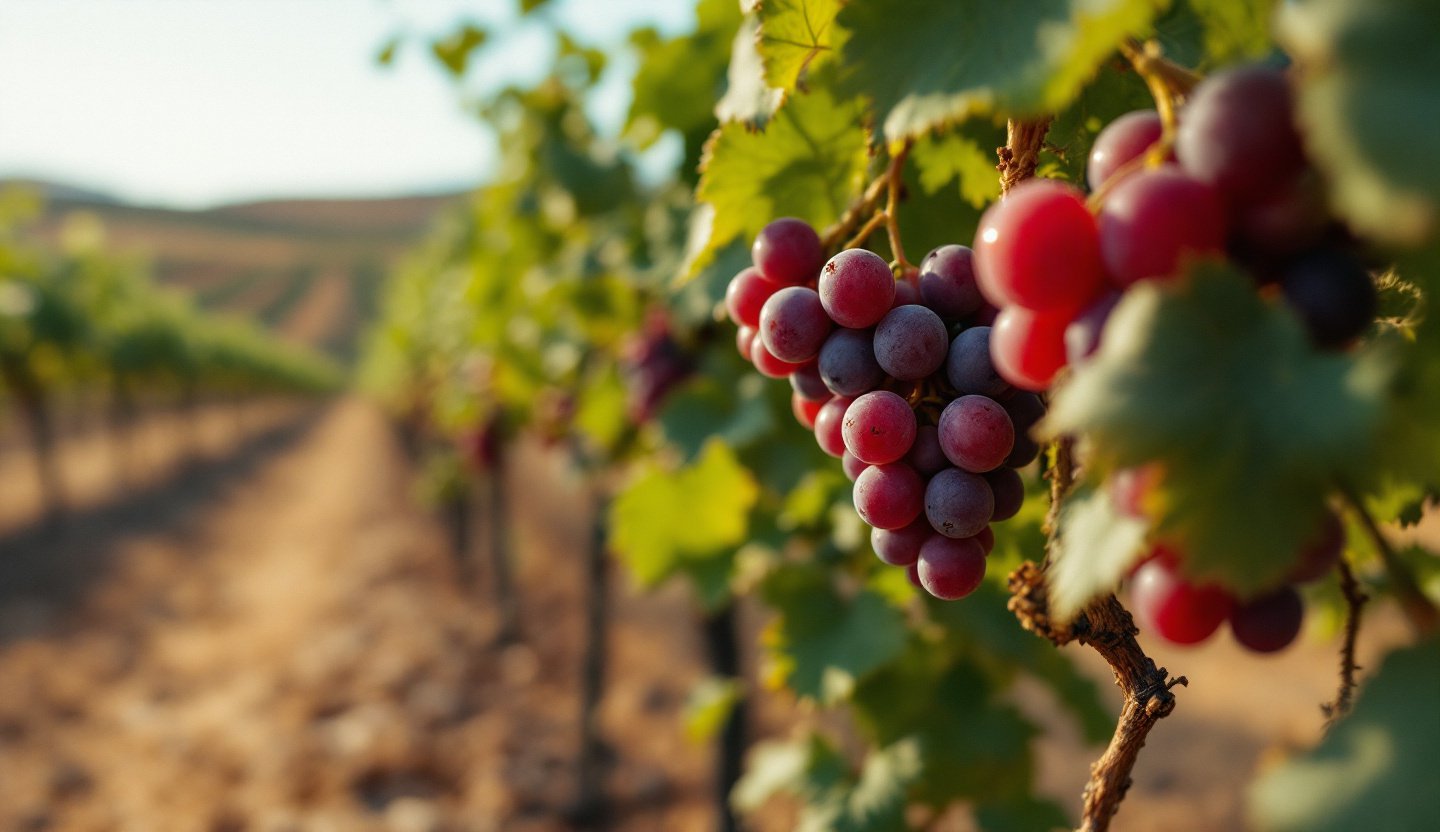 Vineyard landscape in the Limassol wine region of Cyprus