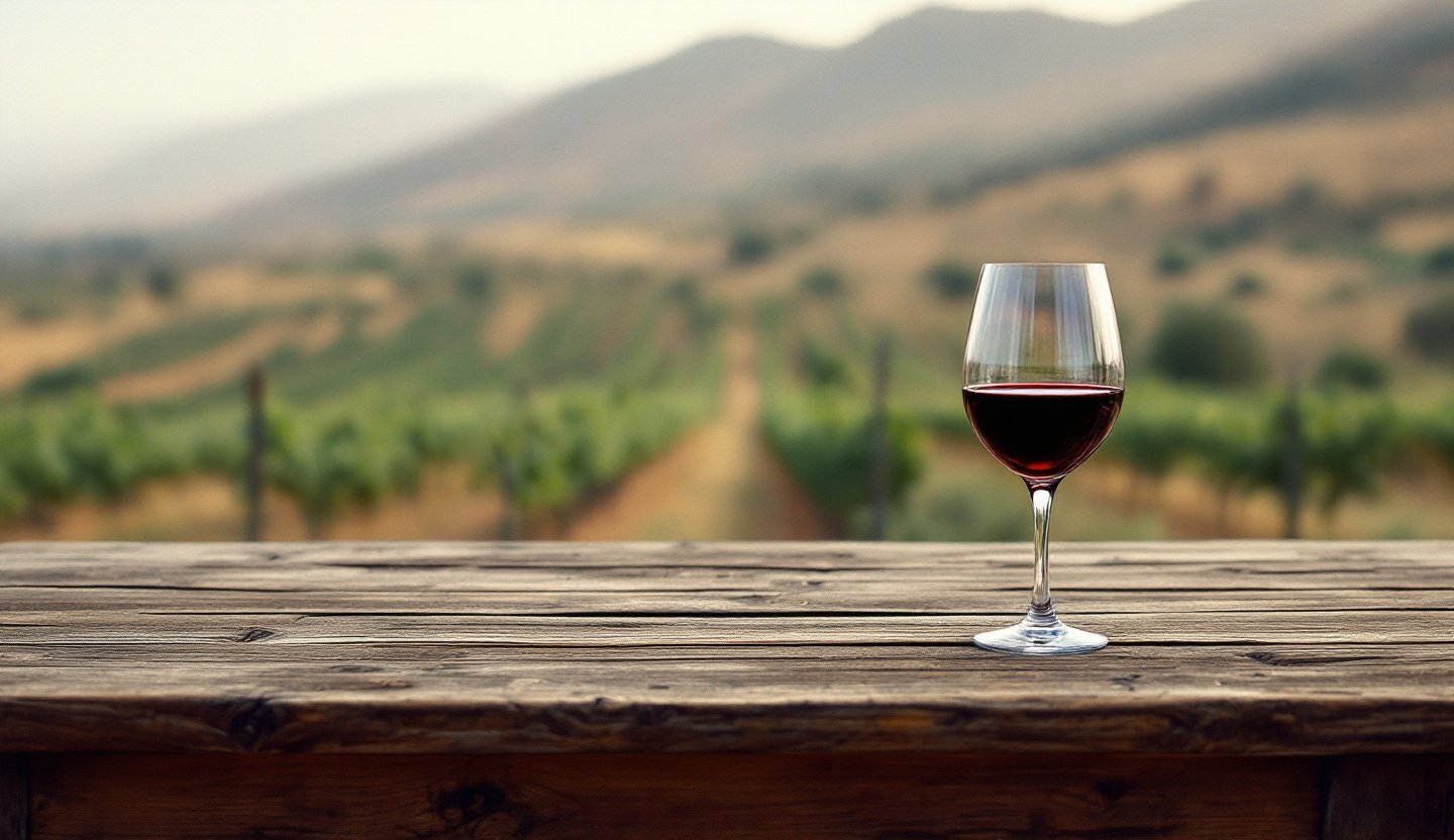 Vineyard landscape in the Limassol wine region of Cyprus