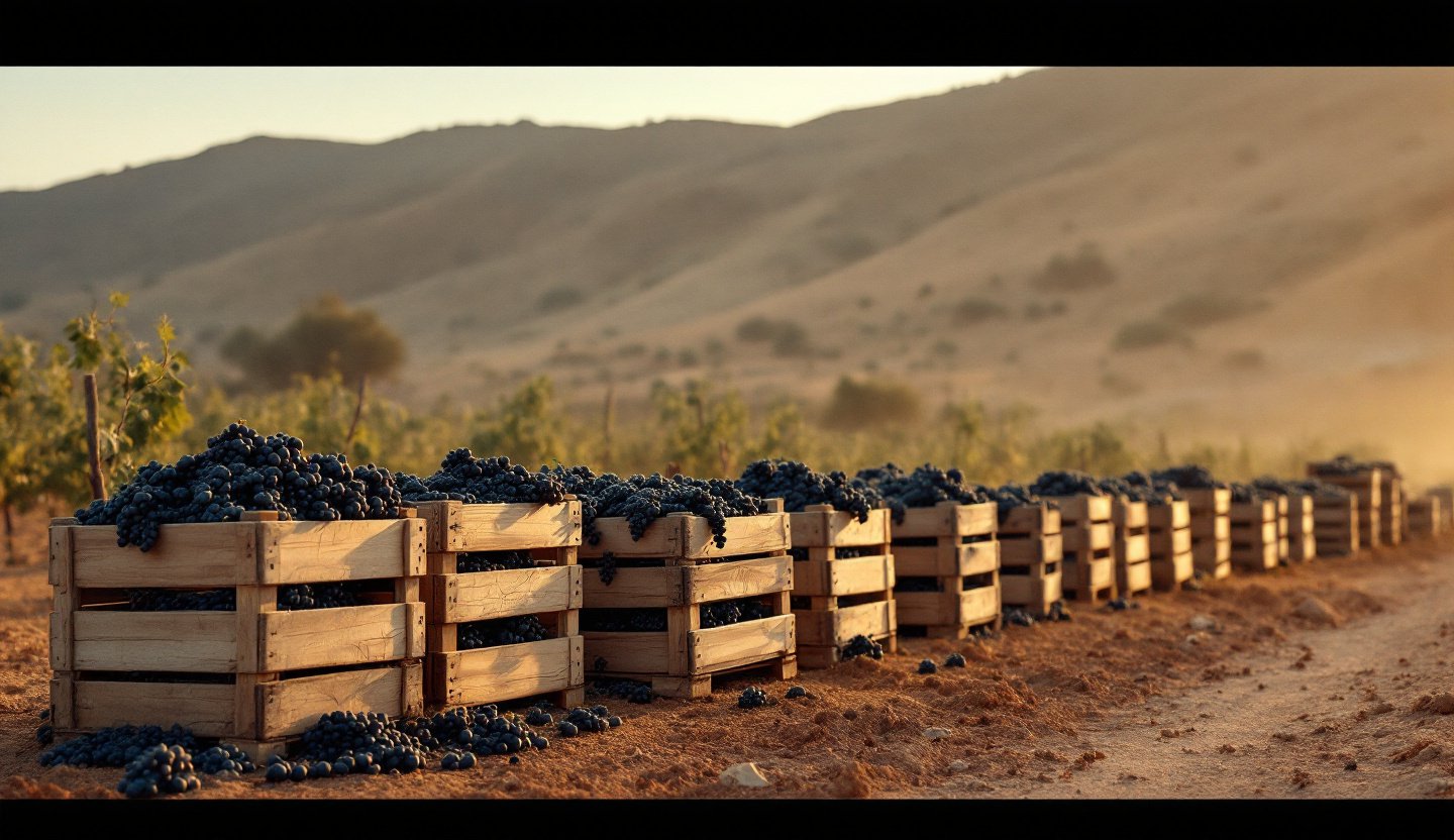 Vineyard landscape in the Nicosia wine region of Cyprus