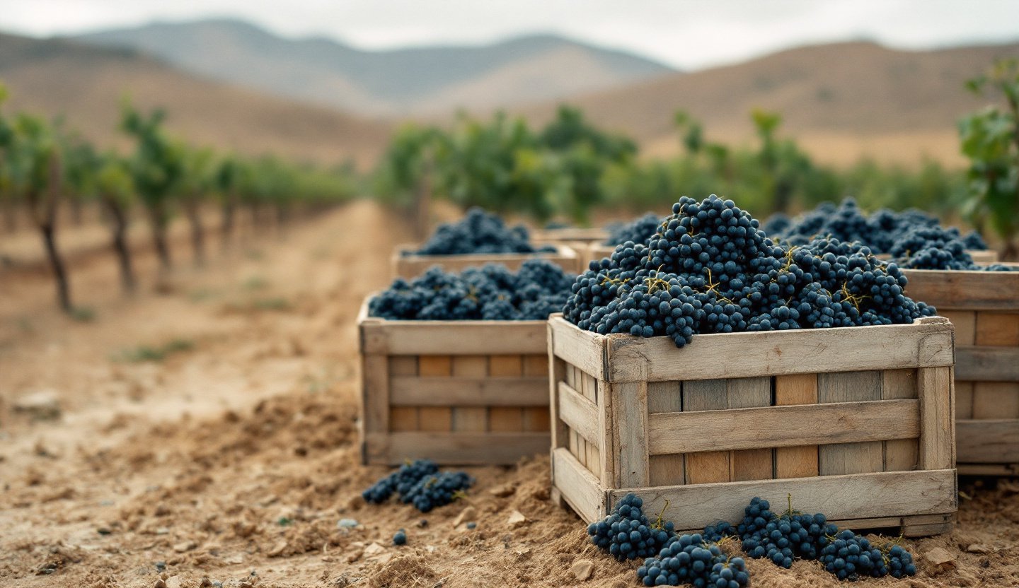 Vineyard landscape in the Paphos wine region of Cyprus
