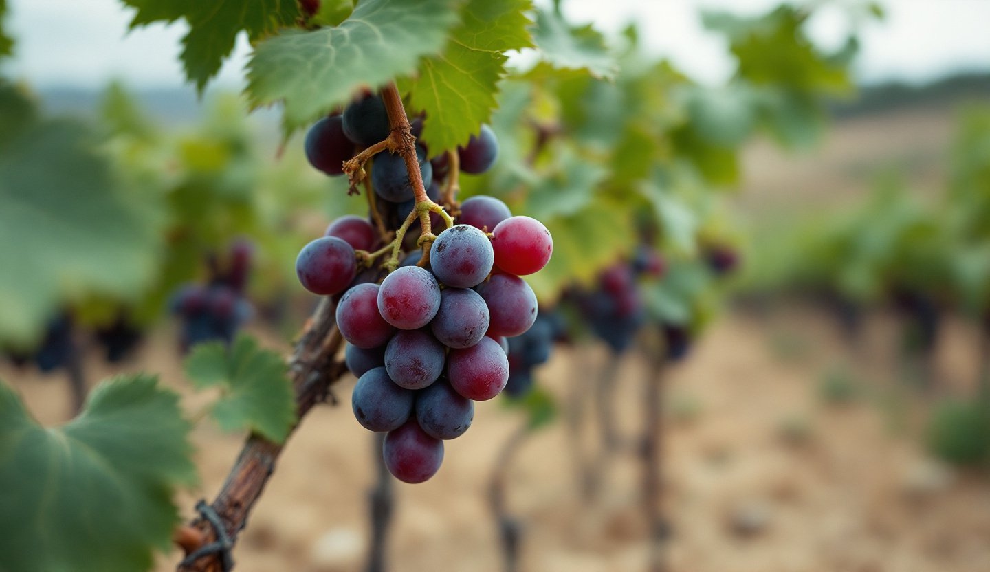 Vineyard landscape in the Limassol wine region of Cyprus