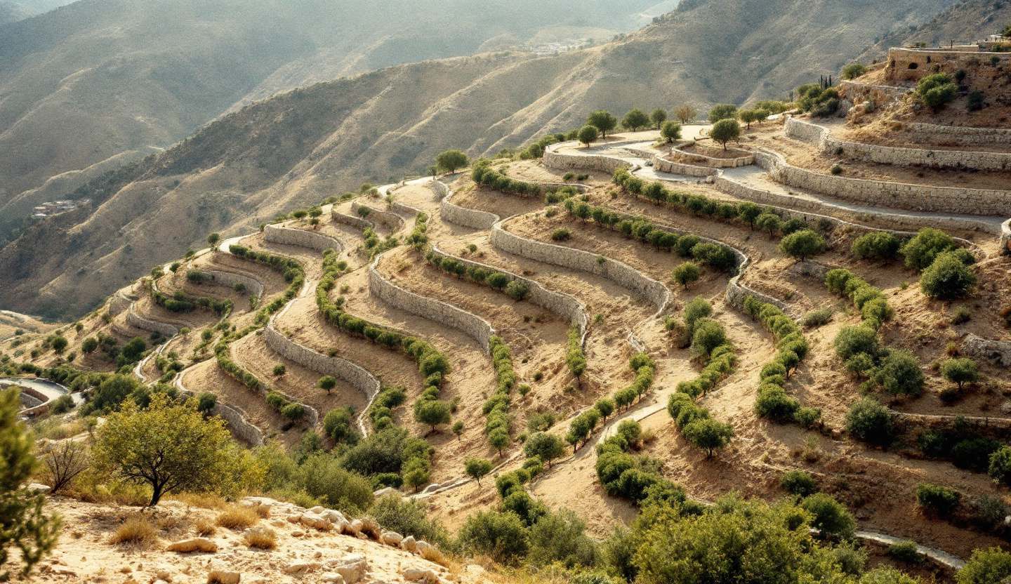 Vineyard landscape in the Limassol wine region of Cyprus